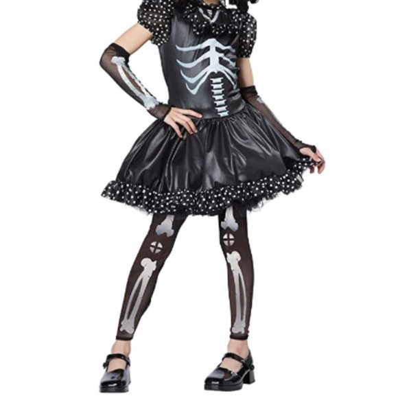 Skeleton Girl Child Costume, Size Large - Picture 2 of 2